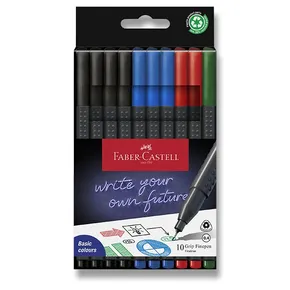 Faber-Castell Finepen Grip marker, 10 db